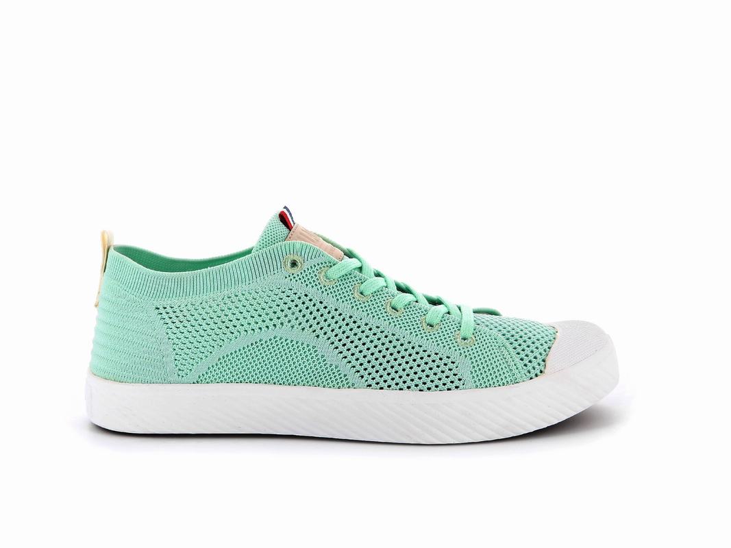 Palladium Pallaphoenix Knit Mens Low Top Sneakers Light Green Australia [XEWHCV-360]